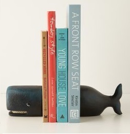 Victorian whale bookends