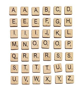 scrabble tile fridge magnet set