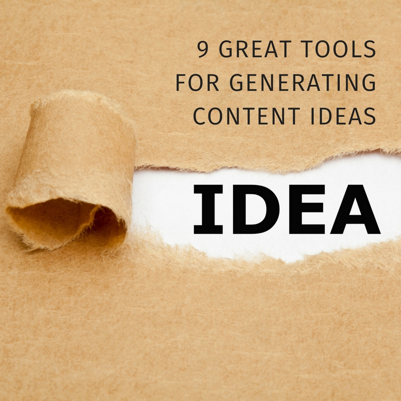 9 great tools for generating content ideas