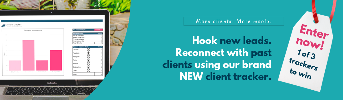 Reconnect with old clients and nurture new leads with the client tracker (and how to win one!)