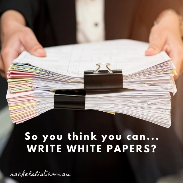 So you think you can… write white papers?