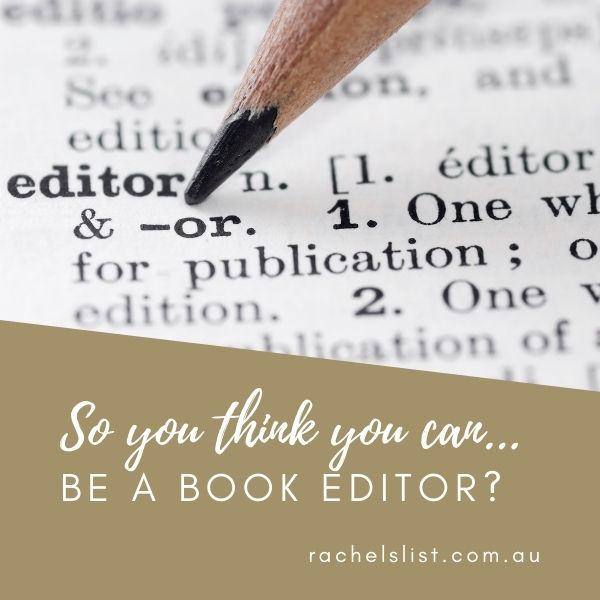 So you think you can… be a book editor?