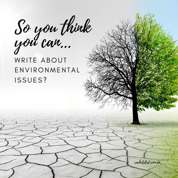 So you think you can … write about environmental issues?