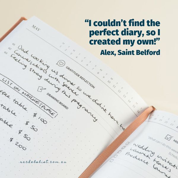 Alex from Saint Belford couldn’t find paper diaries she loved. So she created her own