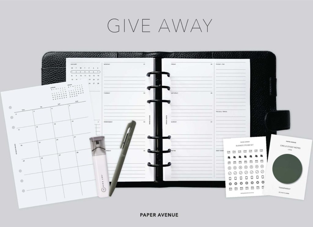 Paper Avenue planner giveaway bundle