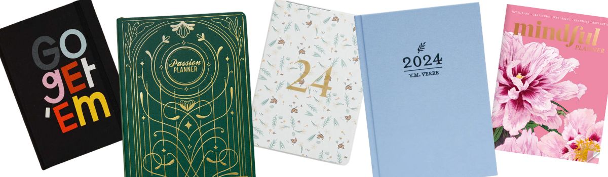 Weekly 2024 Planner, Evergreen Gilded Magic