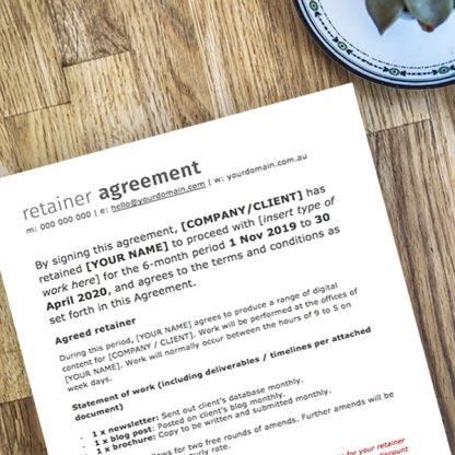 Freelancer retainer agreement