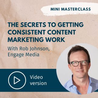 Rob Johnson mini masterclass content marketing video recording