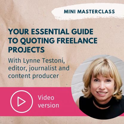 Lynne Testoni quoting video masterclass