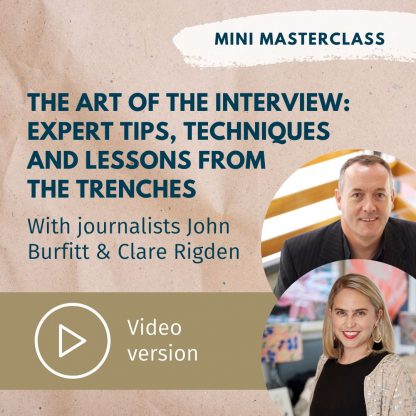 The art of the interview masterclass