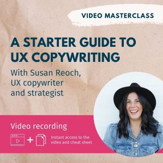 Video recording UX copywriting masterclass
