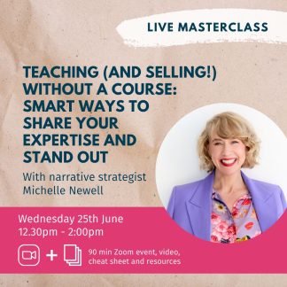 Teaching and selling without a course